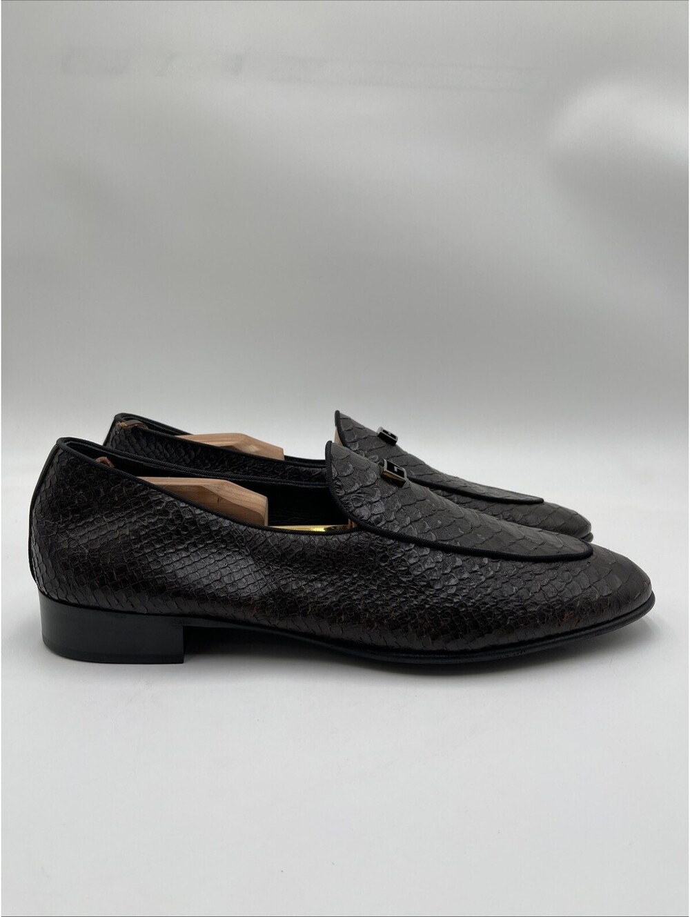 Giuseppe Zanotti GZ RUDOLPH men's loafers brown crocodile-print leather Size 46
